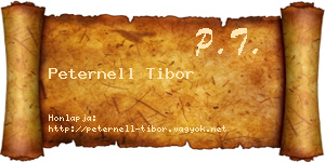 Peternell Tibor névjegykártya