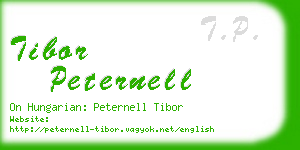 tibor peternell business card